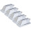 5Pcs Chrome Snare Drum Lug Claw Hooks Rectangular Silver Replacement Parts 16
