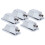 5Pcs Chrome Snare Drum Lug Claw Hooks Rectangular Silver Replacement Parts 9