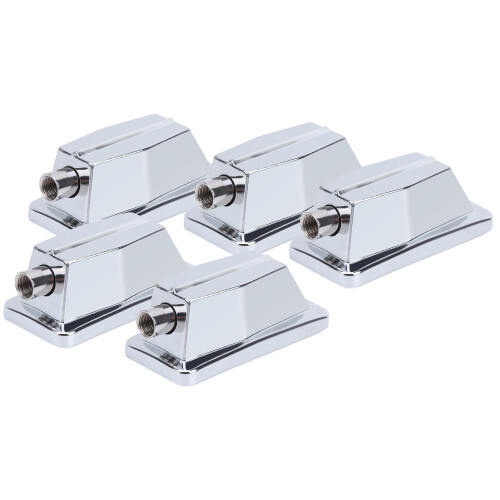 5Pcs Chrome Snare Drum Lug Claw Hooks Rectangular Silver Replacement Parts