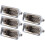 5Pcs Chrome Snare Drum Lug Claw Hooks Rectangular Silver Replacement Parts 11