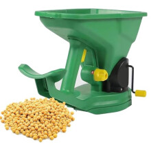 Manual spreader with 5speed seed setting, portable rotary spreader for even distribution in gardens, lawns and small farms