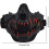 Fangs Cosplay Airsoft Mask Protective Mask Adjustable Strap Breathable Halloween Horror Party Decor Black 4
