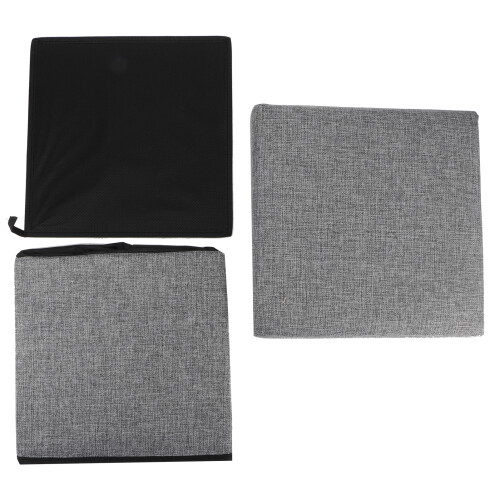 Foldable Storage Ottoman Bench 30x30x30cm & 25x25x25cm Multi-Use Seat 1