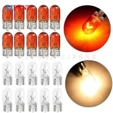(48V-55V-60V 50Pcs) T10 12v 48v-55v-60v Bulb Inserted Bubble Lamp Light Bulb Halogen Warm Warning Turning Light Reversing Lights White Small Lamps Tw