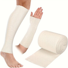 Tubular venda elástica manga enrollable envoltura elástica vendas de tubo cómodas para la rodilla del brazo