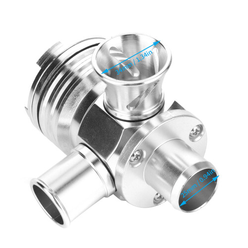 Verstellbares Turbo-Ablassventil Universell 25mm Silber BOV1022 2