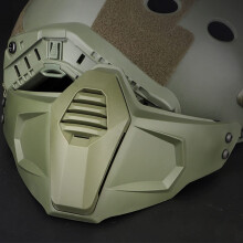 Fast Airsoft Paintball Helmet Tactical Half Face Protection Create Mask Set, Available in Six Colours, for Paintball CS Game (Colour: OD)