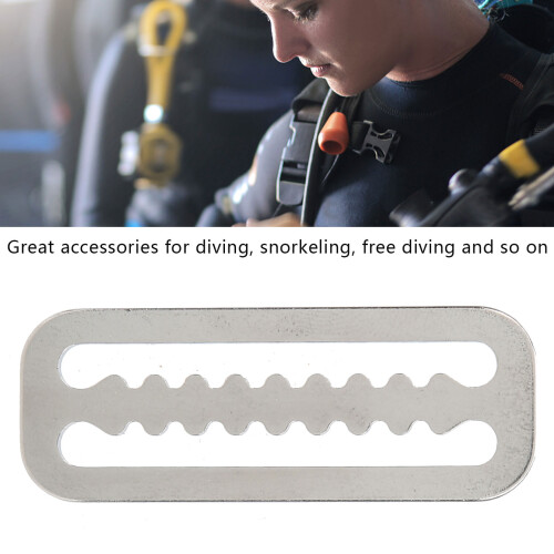 4pcs Stainless Steel Weight Belt Retainer for 2in Webbing, Silver 2