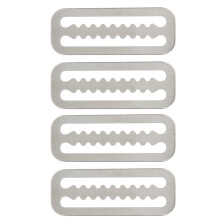 4pcs Stainless Steel Weight Belt Retainer for 2in Webbing, Silver