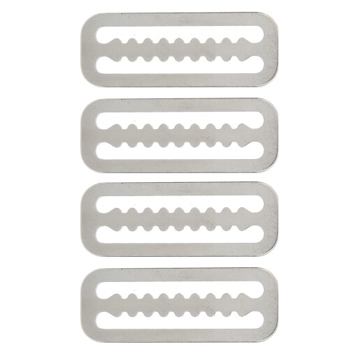 4pcs Stainless Steel Weight Belt Retainer for 2in Webbing, Silver