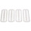 4pcs Stainless Steel Weight Belt Retainer for 2in Webbing, Silver 2