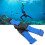 Blue Diving Flippers Quick Release Buckle Keeper Strap, Nylon, 59g 13