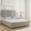 (Silver, 4ft) Monaco Divan Bed with 2 Drawer Plush 26" Headboard & Mattress Included 5