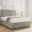 (Silver, 6ft) Monaco Divan Bed with 2 Drawer Plush 26" Headboard & Mattress Included 3