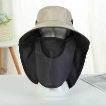 UV Protection Hiking Hat with Removable Mesh Face Flap - Lightweight & Breathable