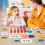 Kids Wooden Math Toy With Red Blue Number Blocks For Skills Learning Cognitive 3