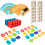 Kids Wooden Math Toy With Red Blue Number Blocks For Skills Learning Cognitive 6