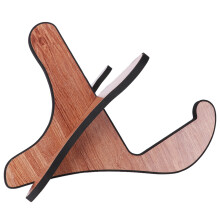 Holz-Gitarrenständer für Ukulele & Violine, helle Oberfläche, abnehmbarer Stauraum