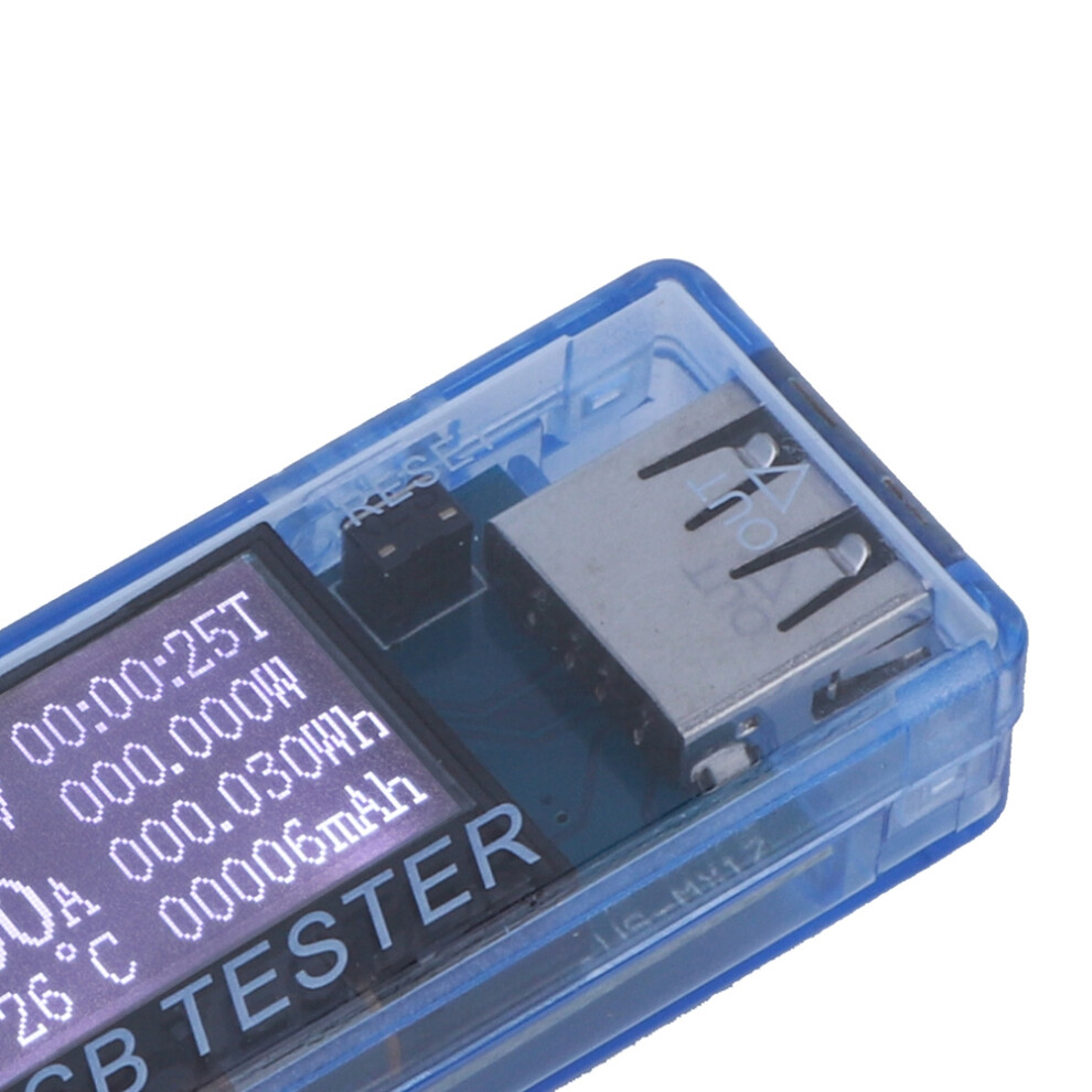 Digital Usb Voltage Current Meter Tester 8 In 1, 0-5A, 0-150W, 4-30V, Blue 7641329672009