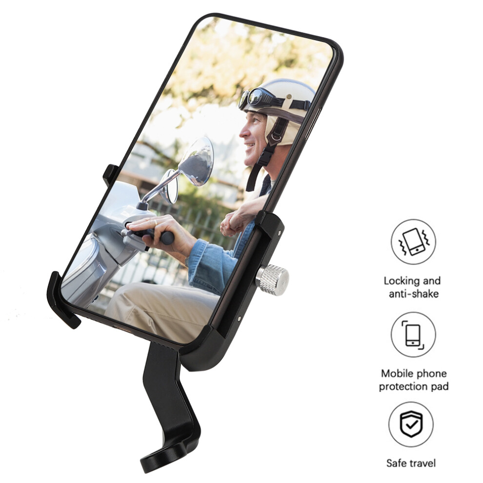 360 Rotating Aluminium Alloy Bicycle Phone Mount For Handlebar 55-100Mm 9351329675150