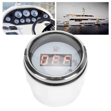 2in Fuel Level Gauge LED Digital Display Marine Car 0-100% White