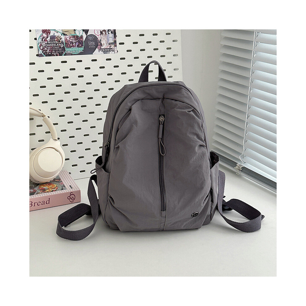 (Gray) Solid Simple Color Mini Lightweight Nylon Hiking Bag Outdoor Activities For-image-OPC-PJ6FZJ7-NEW