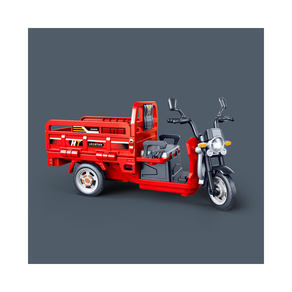 (Red) Boys Inertia Plastic Motorcycle Tricycle Toy Sound Light Children Creative Play-image-OPC-PJ6G6FV-NEW