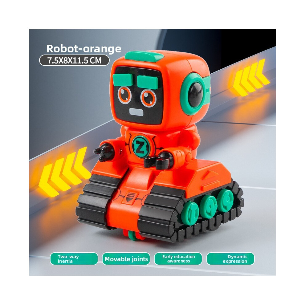 (Orange) Robot Inertia Children Toy Car Autonomous Movement Boys Play Learning Girls-image-OPC-PJ6G6NM-NEW