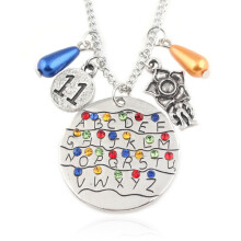 (Style D) Things Stranger Necklace With Multilayer Chain And Lightup Bulb Gift For Pendant