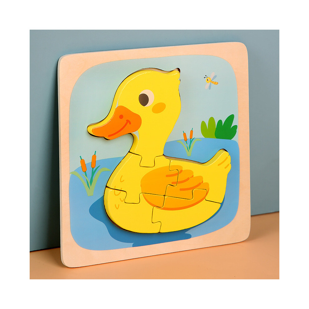 (Duck) 3d Wooden Puzzle For Giraffe Airplane Animal Shapes Play Parentchild Interactive-image-OPC-PJ6G7HB-NEW