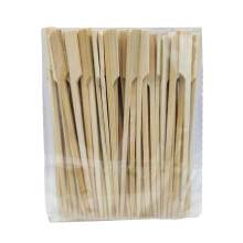 100 pieces BBQ skewers fruit stick food stick small BBQ food skewers wood for grilling outdoor cooking 15 cm