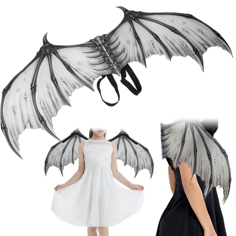 White Kid's Halloween Fancy Dress - 87Cm Wings For Cosplay & Party Fun