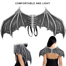 87cm Black Foldable Wing Costume for Kids - Perfect Party Cosplay Prop