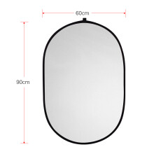 60x90cm 2-in-1 Silver Gold Collapsible Photography Reflector with Carry Bag
