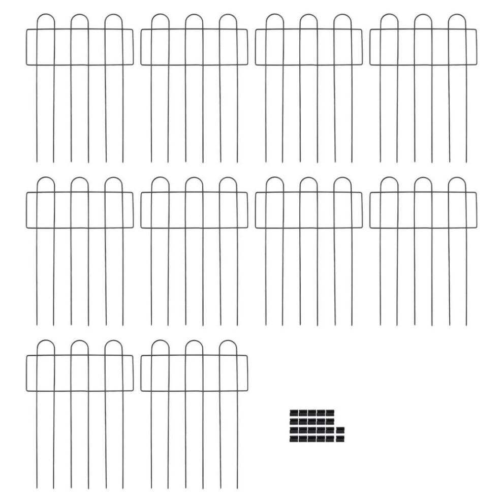 Decorative Garden Fence Iron Metal Wire Garden Fence Ground Stake Animal Barrier Fence For Outdoor