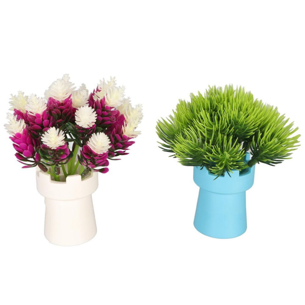 2pcs Artificial Aquarium Flower Safe Beautiful Colorfast Detachable Diy Fish Tank Accessories