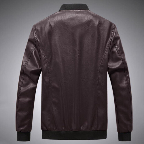 Men's Leather Jacket Faux Leather Colour Variations Biker Jacket Real Leather 1