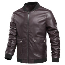 Men's Leather Jacket Faux Leather Colour Variations Biker Jacket Real Leather