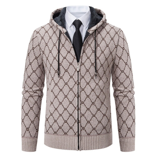 Strickjacken fr Herren Winter Gestrickt Cardigan Dicker Pullover