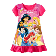 Cartoon cute princess dress, summer girls' pajamas, children's home clothes 1(110cm)