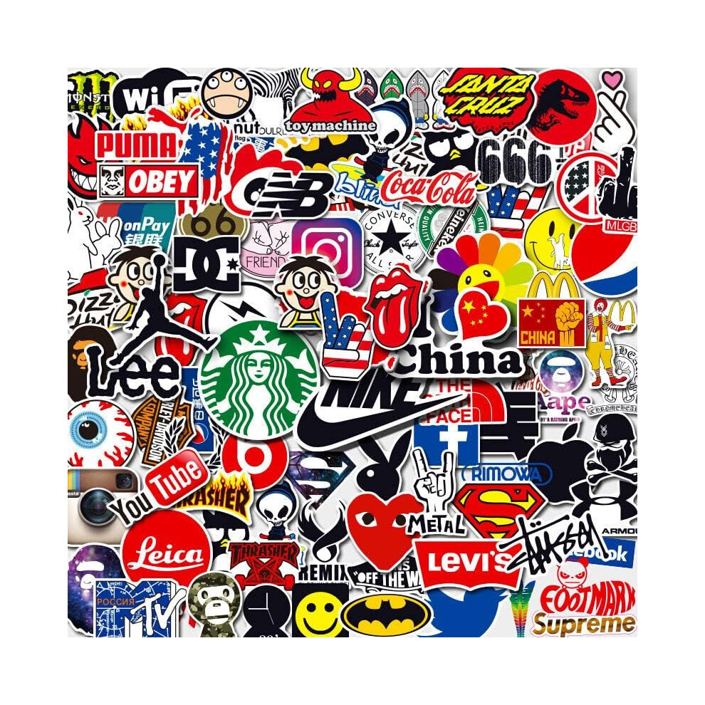 Mascot 100 Cool Logo Stickers Waterproof Vinyl Stickers Suitable For Laptops,Tablets,Mobile Phones,Water Bottles,Water Bottles,Bicycles,Luggage Computers
