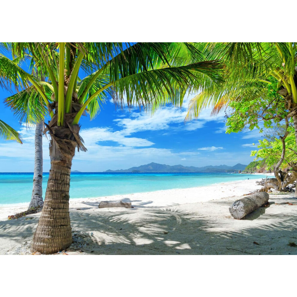 7X5ft Tropical Summer Beach Photography Backdrops Hawaiian Luau Party Sky Sea Background For Outdoor Photo Blue 7042558870950