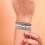 Boho Wrap Bracelets Leather Cuff Bangle Gold Beaded Bracelets for Women Stackable Infinity Bracelets Jewelry with Clasp 2