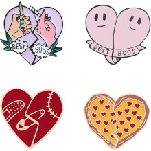 Funny Enamel Brooch Pins Cute Cartoon Animal Brooches Pins Kawaii Nature Outdoors Lapel Badge Brooch Pins for Lanyards Backpacks Clothes Hats Jackets