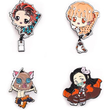 Anime Slayer Brooch 5pcs Cute Enamel Lapel Pin Kamado Nezuko Zenitsu Hashibira Inosuke Anime Slayer Gift for Children Women Clothing Backpack
