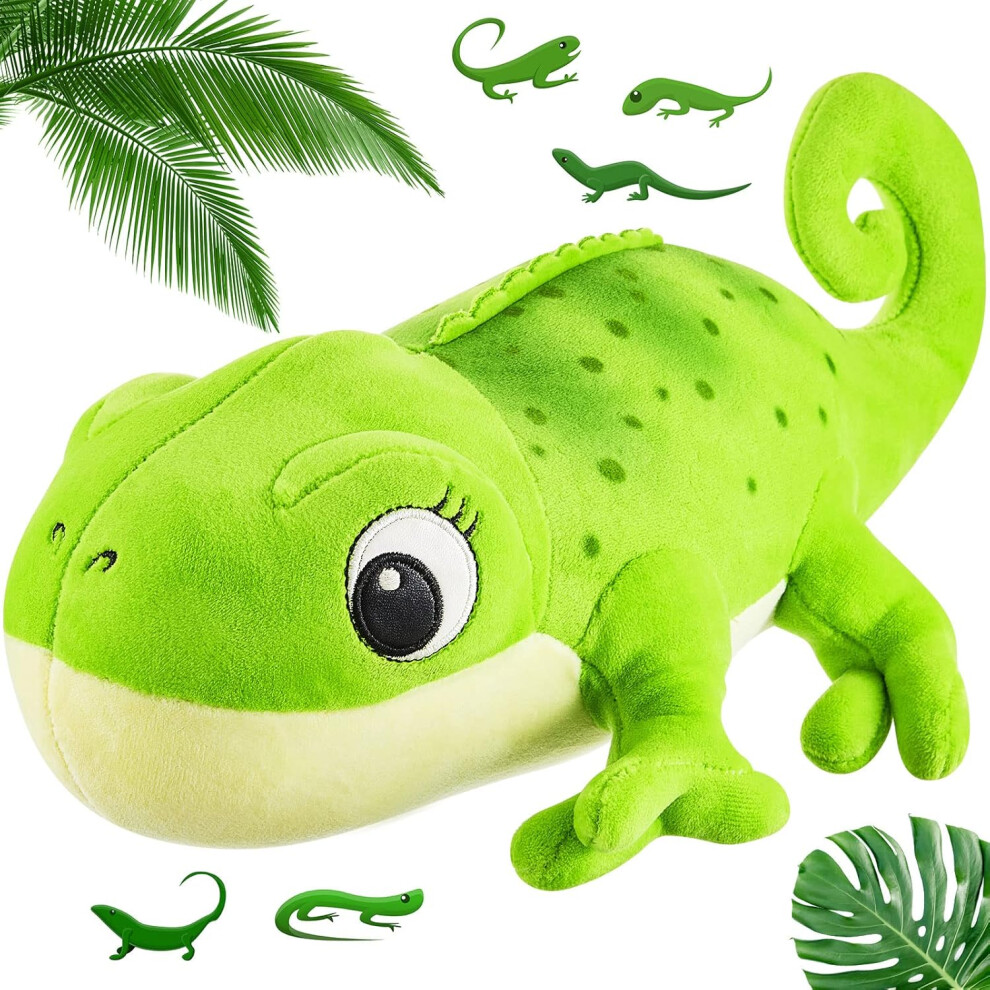 Photos - Other Toys Chameleon Stuffed Animal Cute Plush Doll Green Toy Soft for Birthday Baby Shower Christmas Party Festival Supplies, 11.8 Inc
