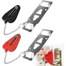 Pcs Portable Door Lock Portable Door Lock Travel Lock Anti-Theft Security Door Portable Travel Lock with Storage Bag for Hotel Apartment,Red+Black