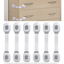 Pieces Baby Safety Locks, White Child/Baby Safety Latches, Baby Safety Door Block for Drawer, Fridge