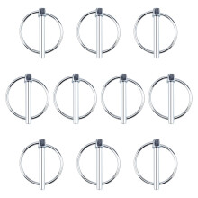 Lynch Set of 10 Carbon Steel Locking Pins Diameter 6mm