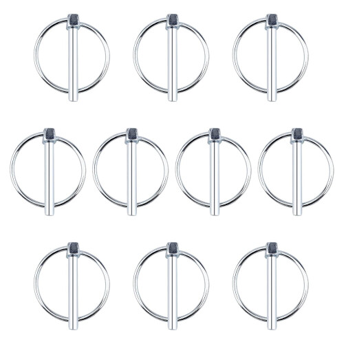 Lynch Set of 10 Carbon Steel Locking Pins Diameter 6mm